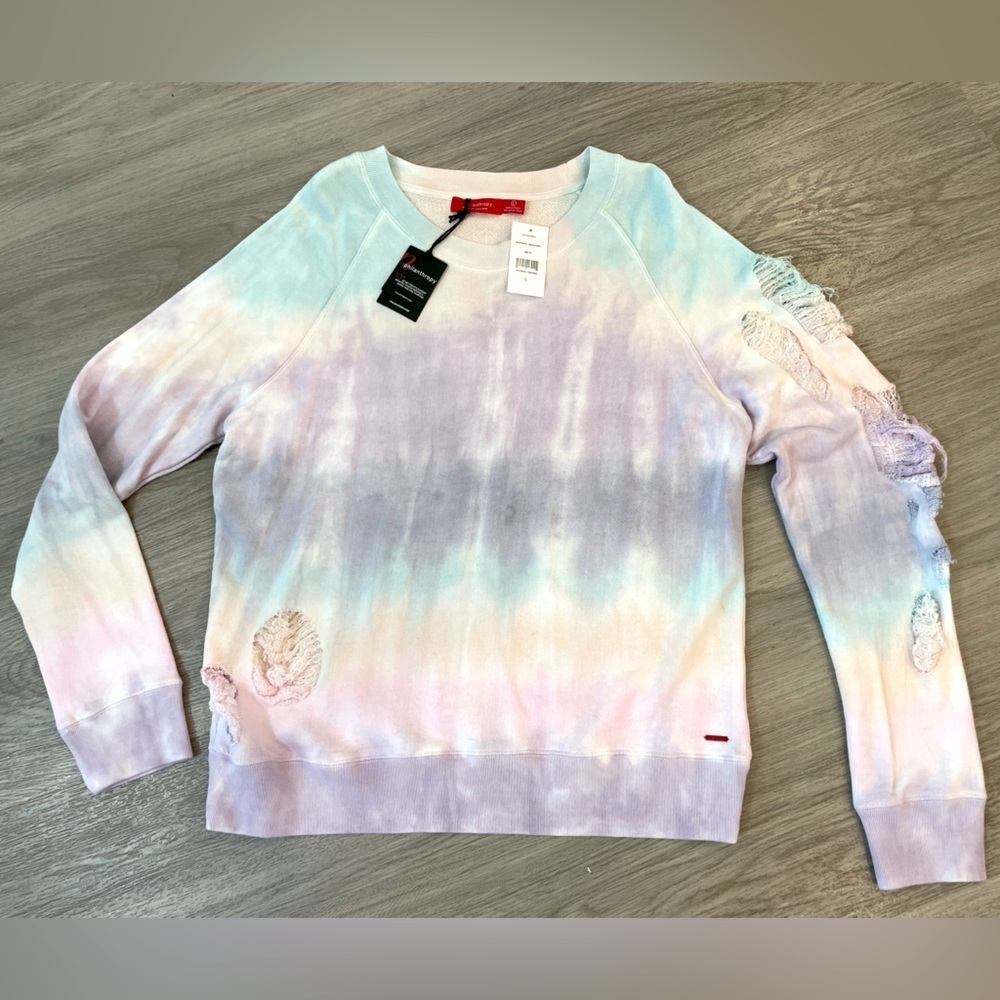 N:Philanthropy - NWT Amazing Rainbow CrewNeck Distressed Sweater. Size L